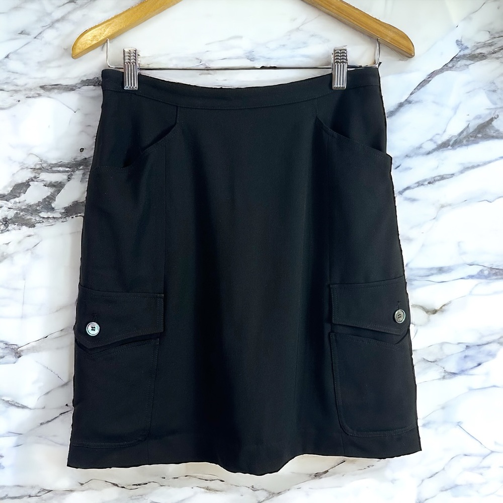 Moschino Multi Pocket Business Casual Wool Skirt